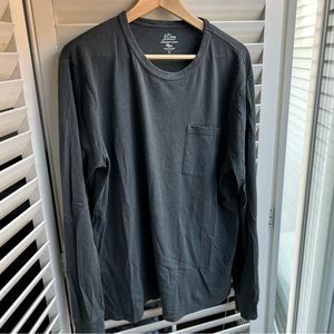 J.Crew Men’s Garment Dye Slub Long-Sleeve T-shirt Size L